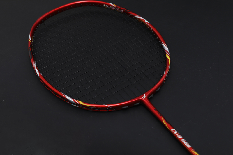 Racchetta da badminton in carbonio Premium CX-B668 Cremisi