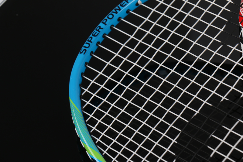 Racchetta da badminton integrata con palo centrale in fibra di vetro in lega di alluminio CX-B518 Blu